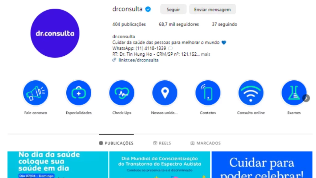 dr.consulta - perfil oficial do Instagram