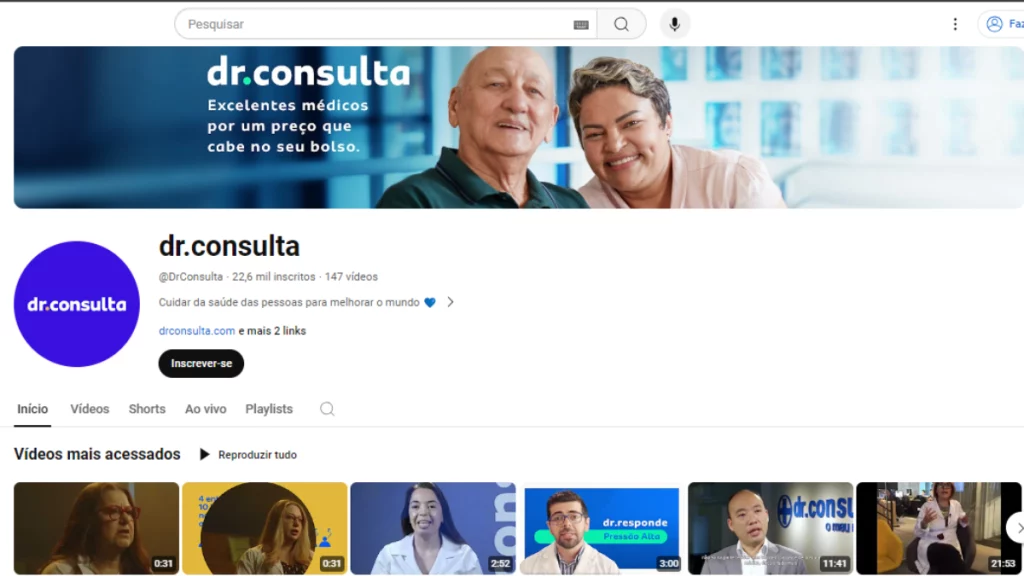 dr.consulta - perfil oficial do Youtube