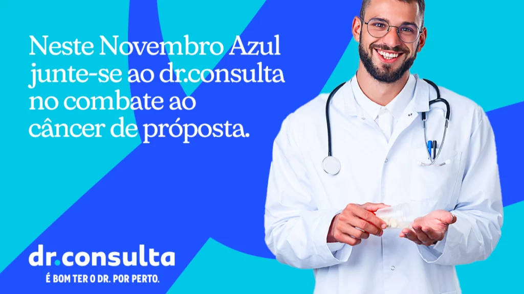 dr.consulta - banner promocional campanha novembro azul, câncer de próstata, exame de PSA