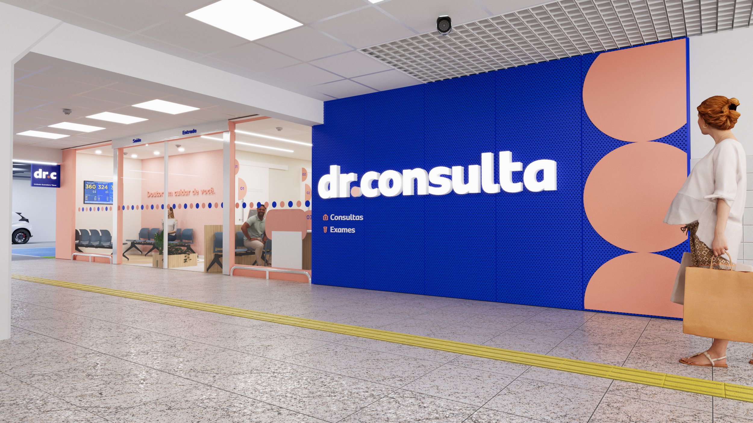 Fachada da nova unidade dr.consulta Guanabara Tijuca, clínica com consultas médicas e exames no Rio de Janeiro.